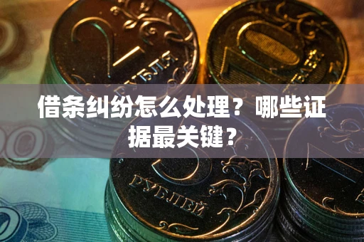 济南借条纠纷怎么处理？哪些证据最关键？