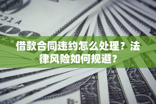 济南借款合同违约怎么处理？法律风险如何规避？