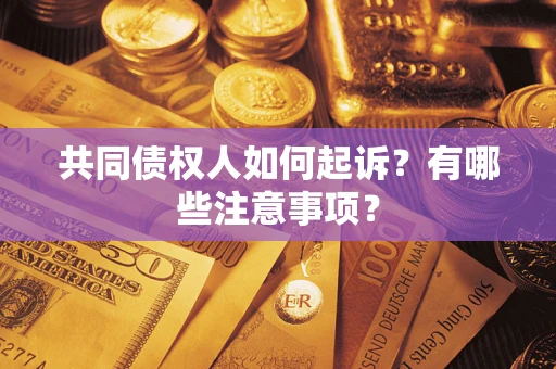 济南共同债权人如何起诉？有哪些注意事项？