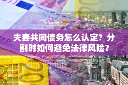 济南夫妻共同债务怎么认定？分割时如何避免法律风险？